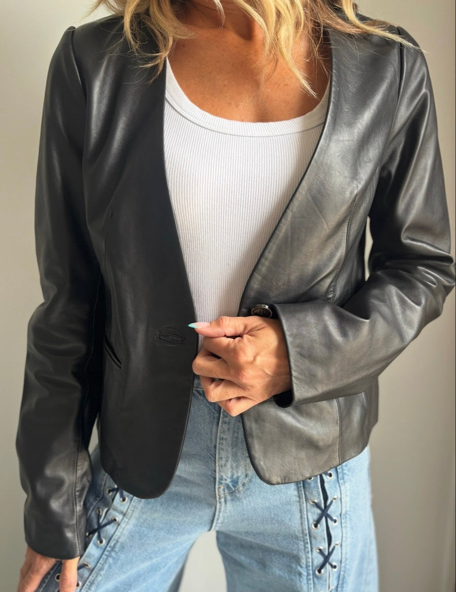 The Lamb Leather Bolero Jacket