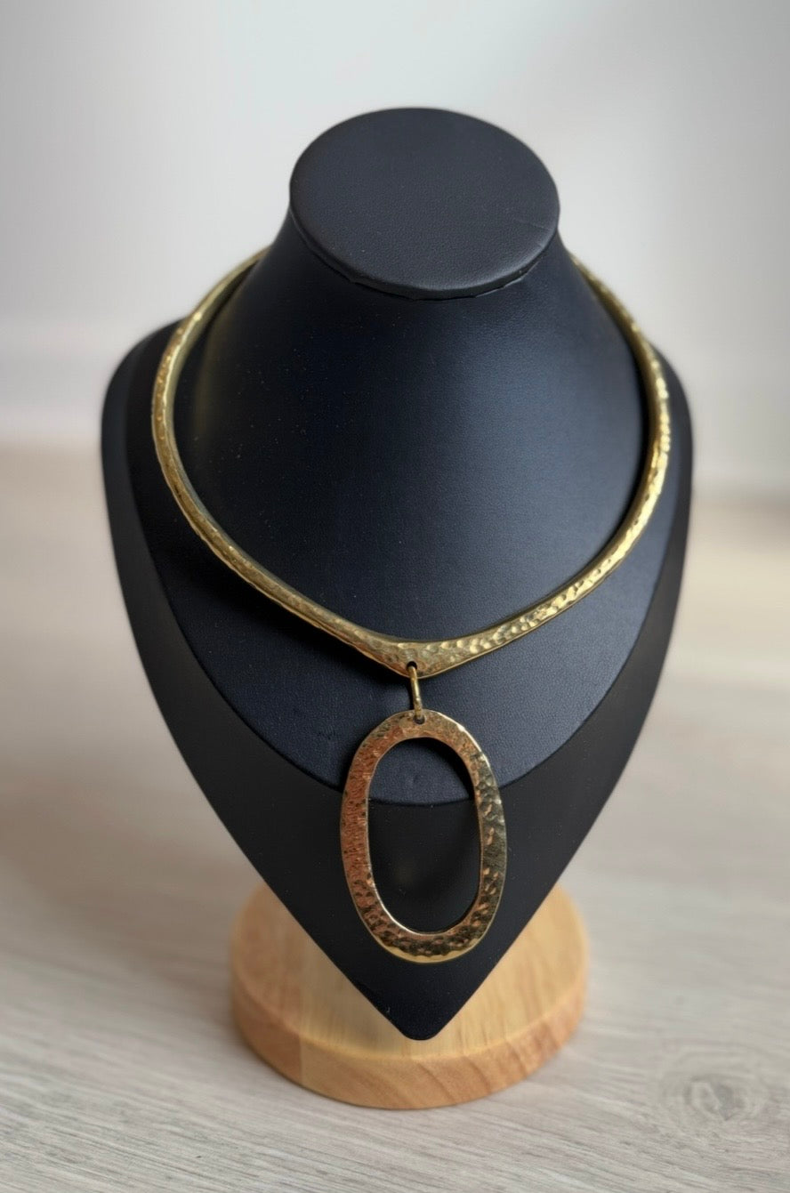 The Brass Oval Necklace
