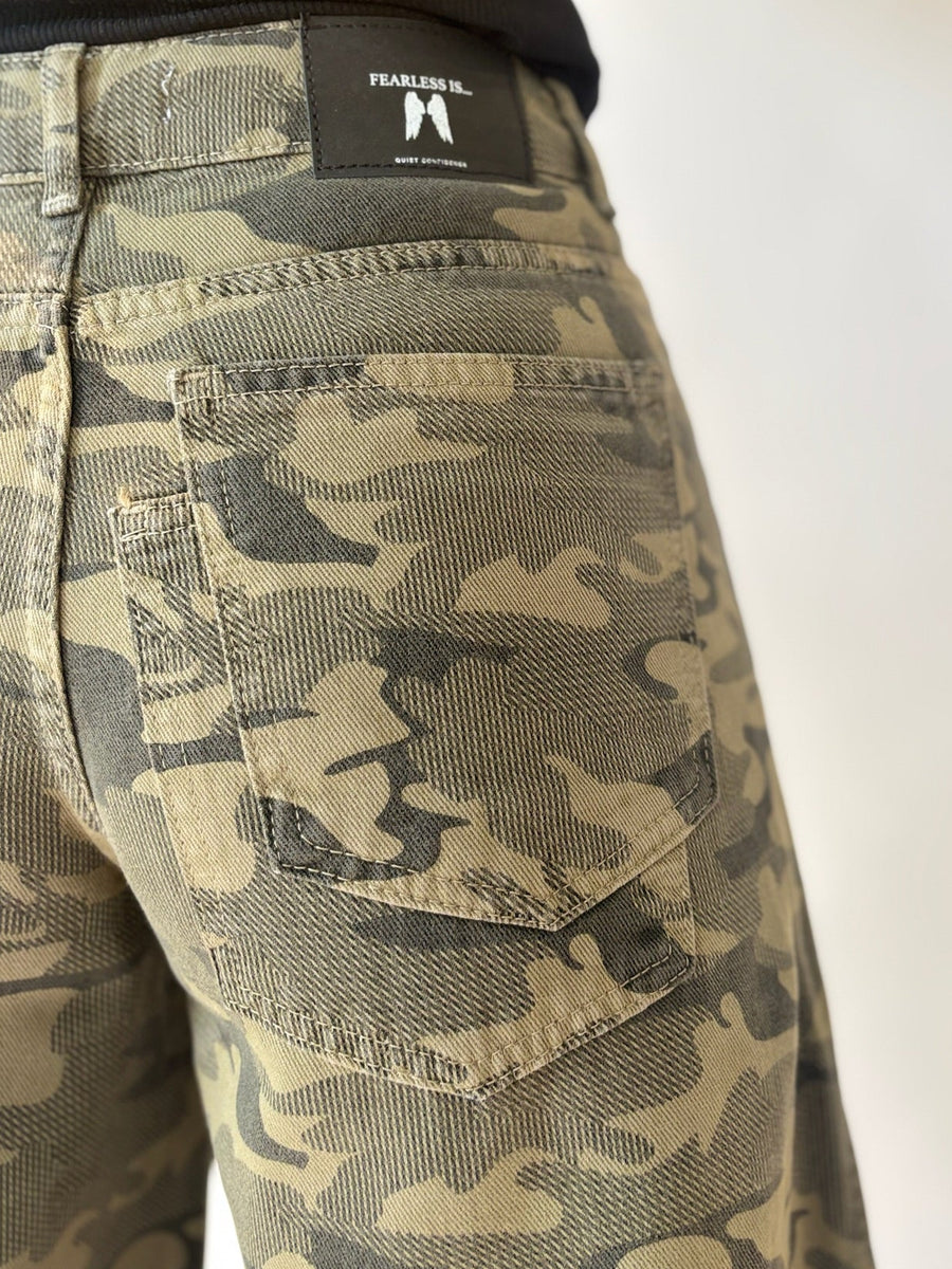 The Stac Camo Panel Ultra-Wide Leg Denim