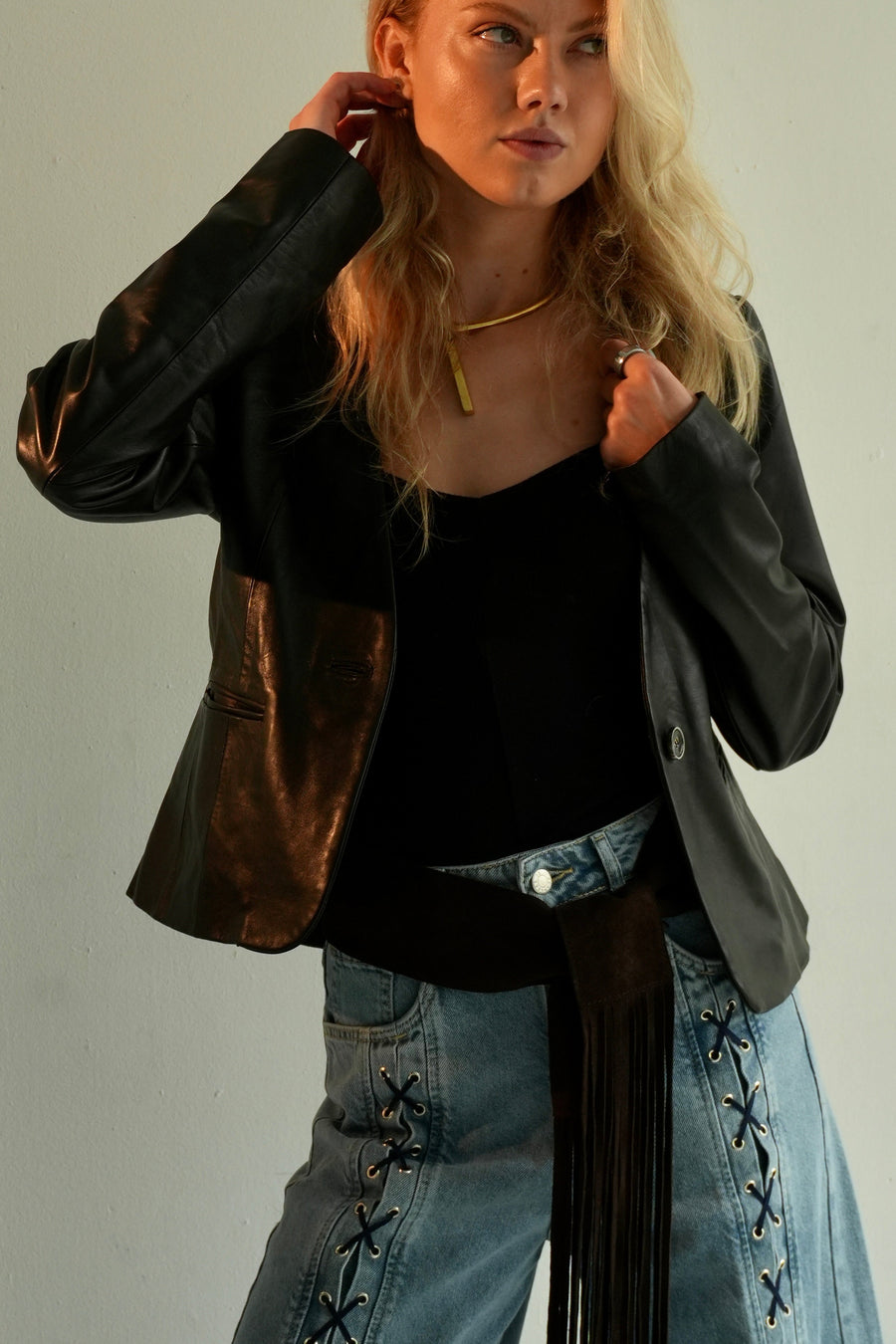 The Lamb Leather Bolero Jacket