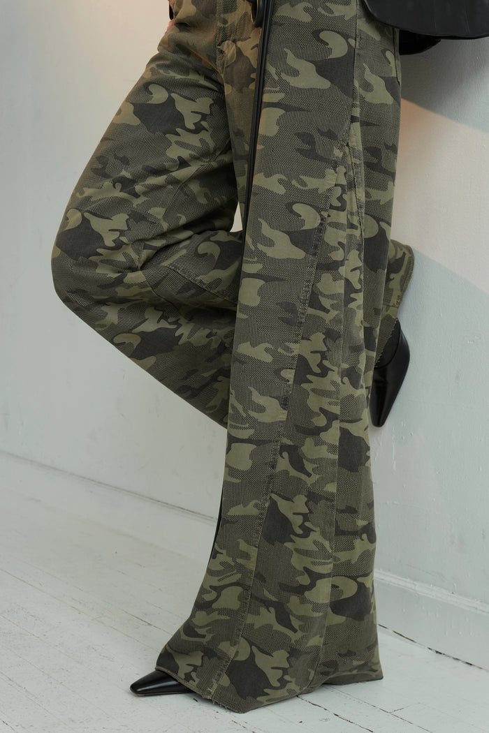 The Stac Camo Panel Ultra-Wide Leg Denim